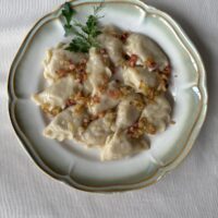 pierogi orkiszowe słoneczne Tarasy Grybów